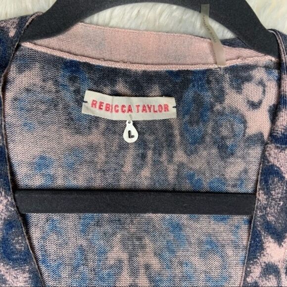 Sz Large Rebecca a Taylor Cheetah pink cardigan - Picture 6 of 13